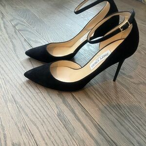 Jimmy Choo Black Ankle Strap Heels